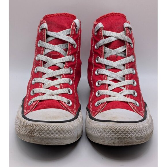 Converse Red Women's Size 8 Mens Size 6 Chuck Taylor All Star High Top Shoes - Picture 3 of 7
